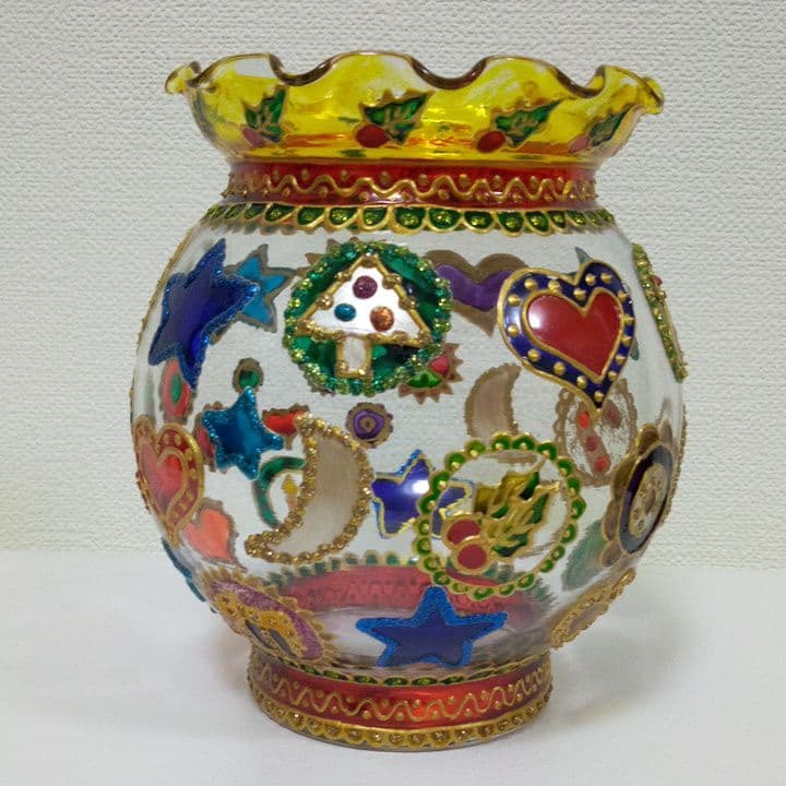 ガラス作家　久野悦子花瓶　ハンドメイド