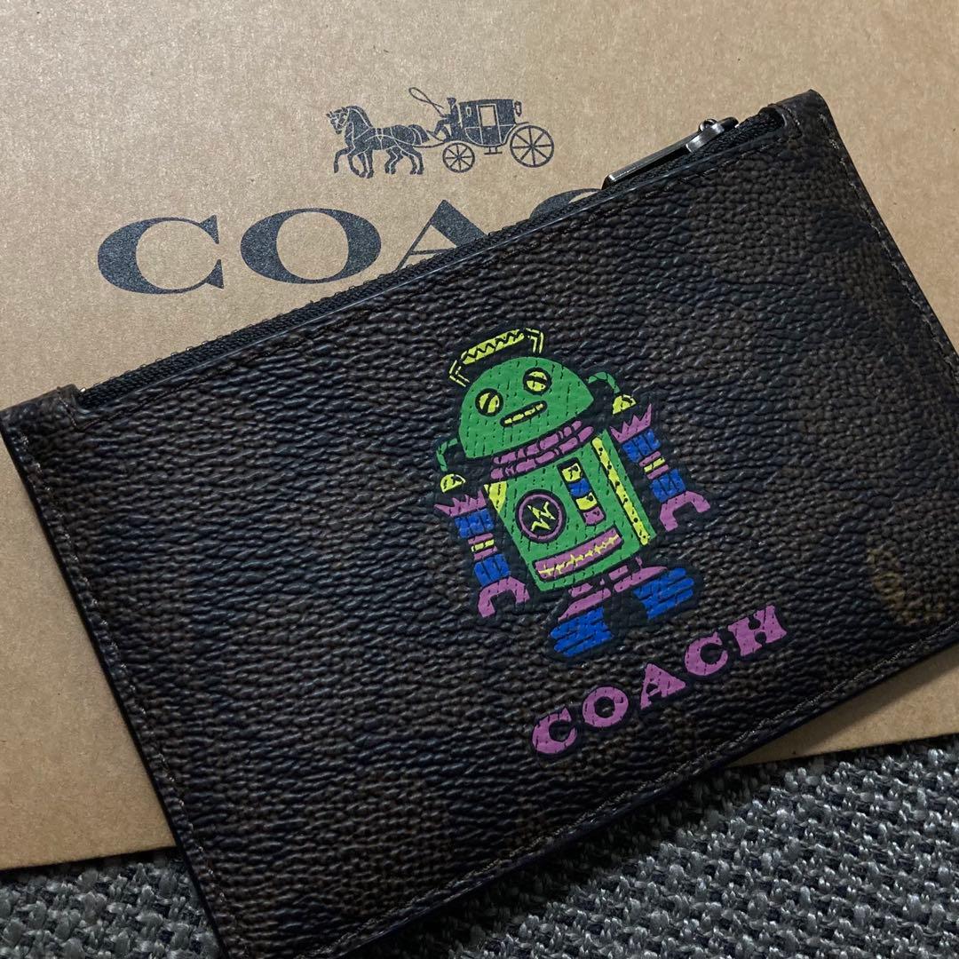 新品＊未使用 COACH コーチ ロボット柄 Cosmic カードケース