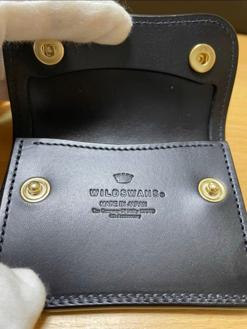 希少　ワイルドスワンズ　タング　ヌバッククロコ　ネイビー