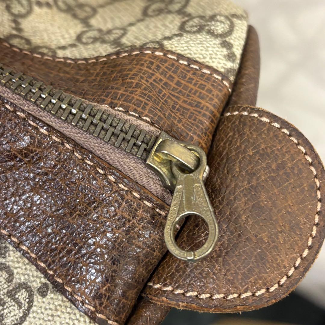 オールドグッチ　GUCCI ボストンバッグ GGキャンバス　シェリーライン　R