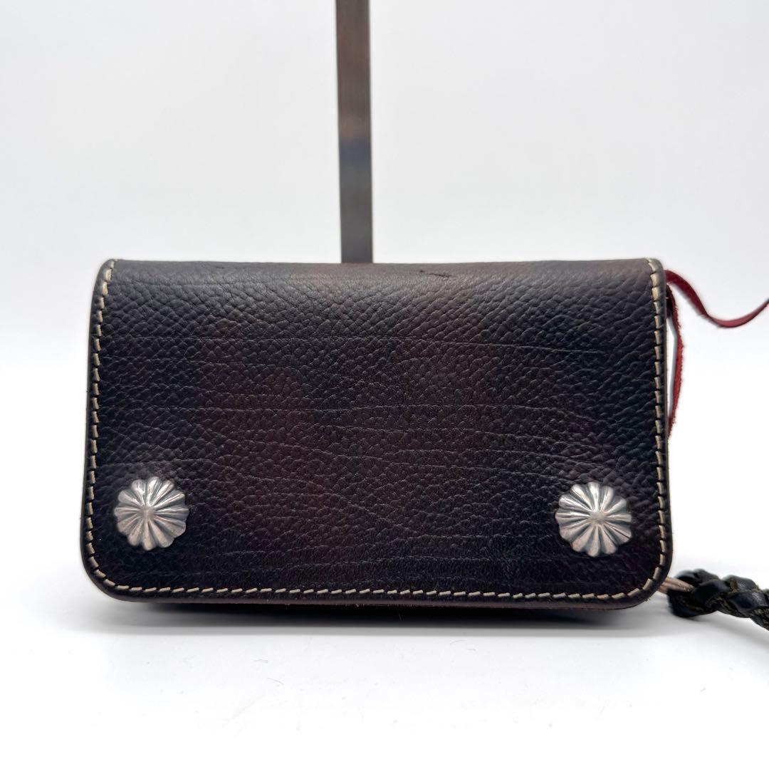 極美品 LARRY SMITH トラッカーズウォレット　ラリースミス コンチョ