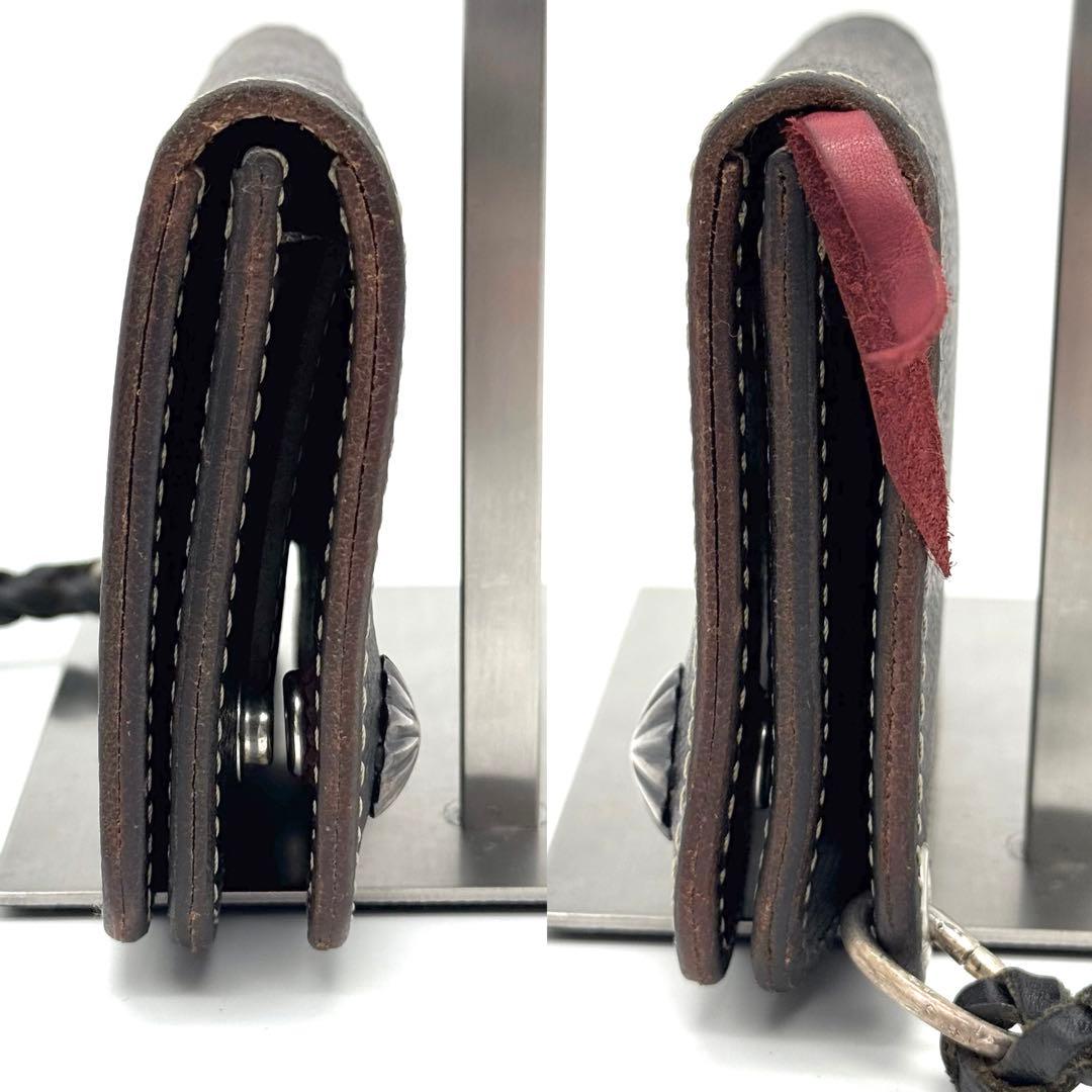 極美品 LARRY SMITH トラッカーズウォレット　ラリースミス コンチョ