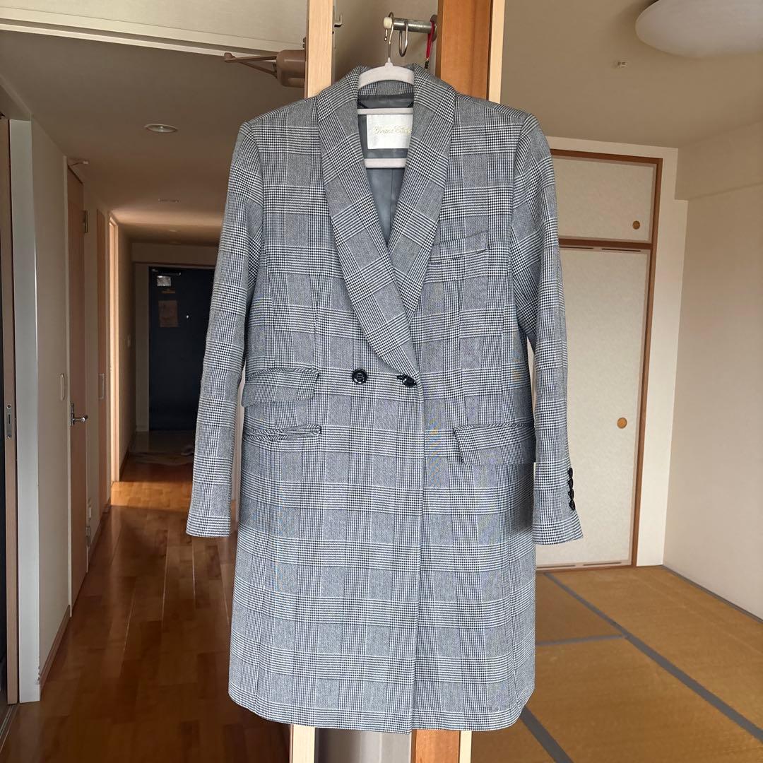 Grace Class チェック柄 ダブルブレスト コート