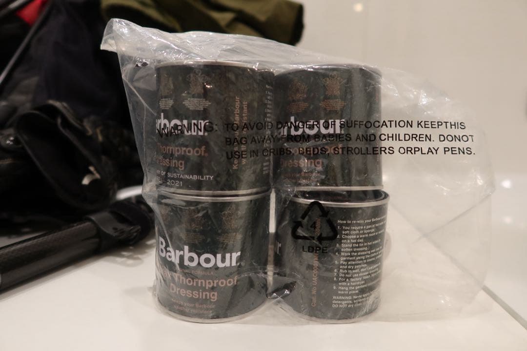 Barbour Wax Thornproof Dressing 4缶セット