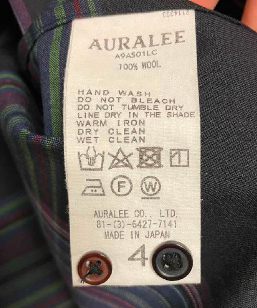 G*2様 【美品】AURALEE SUPER LIGHT WOOL CHECK
