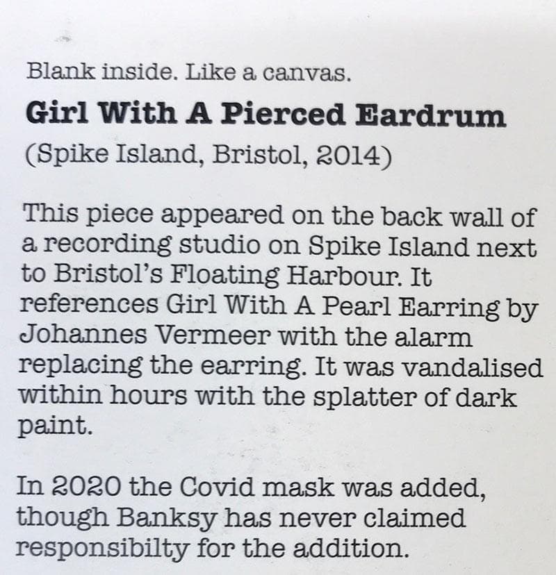 限定マット額装品/バンクシー/Girl With A Pierced