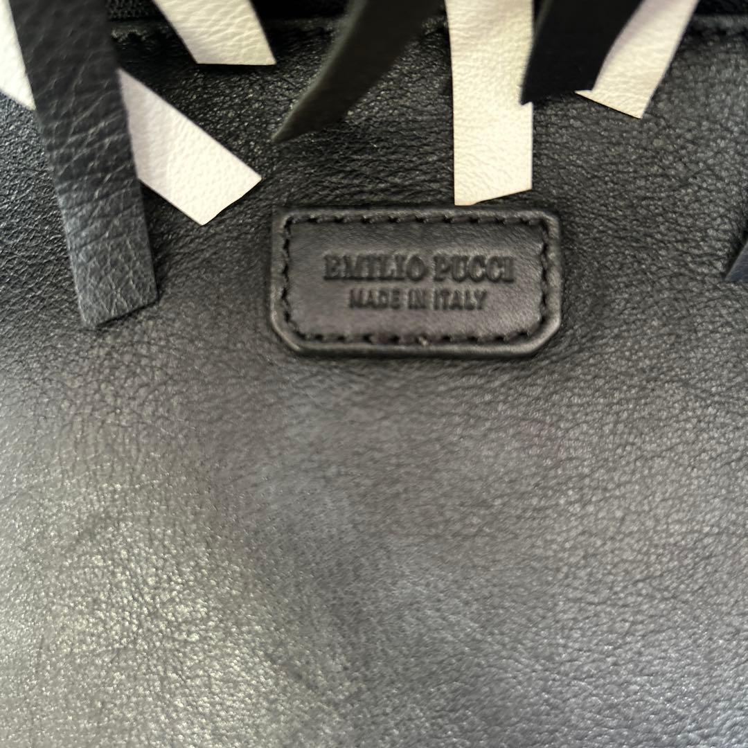 EMILIO PUCCI 幾何学模様レザートートバッグ