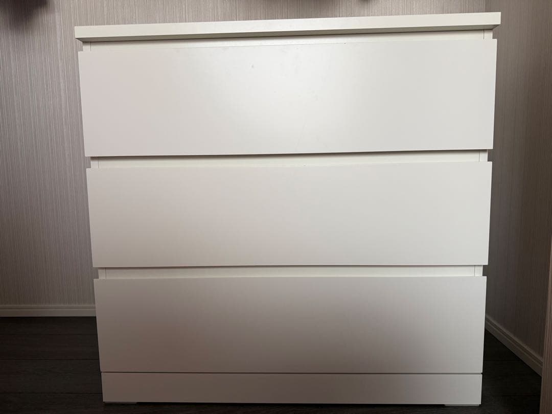 IKEA マルム 3段 チェスト ホワイト