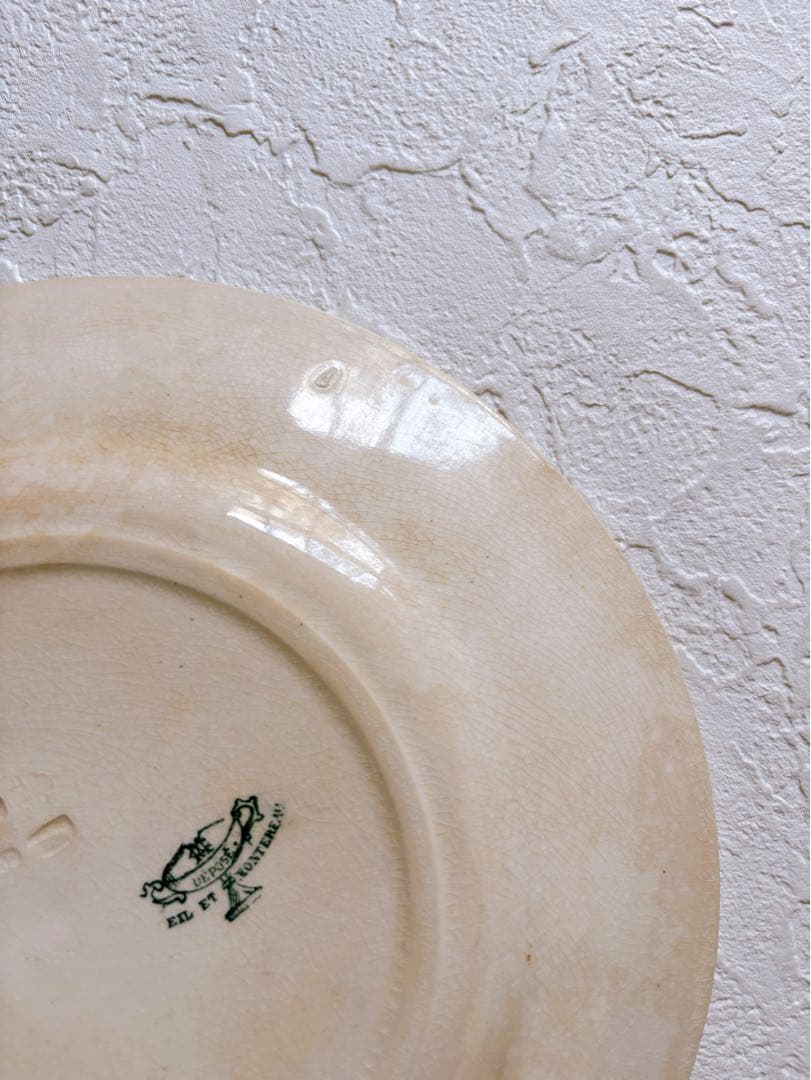 フランスアンティーク　Creil et Montereau デザート皿