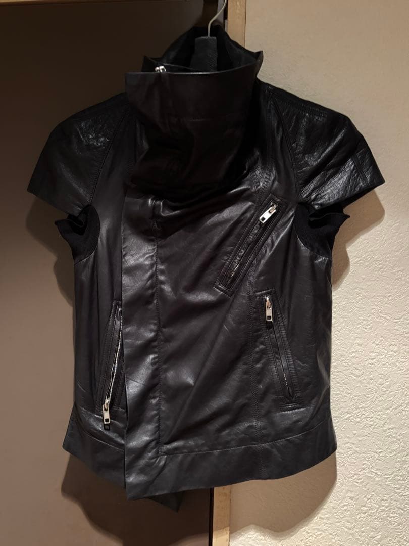Rick Owens レザー半袖ジャケット ベスト