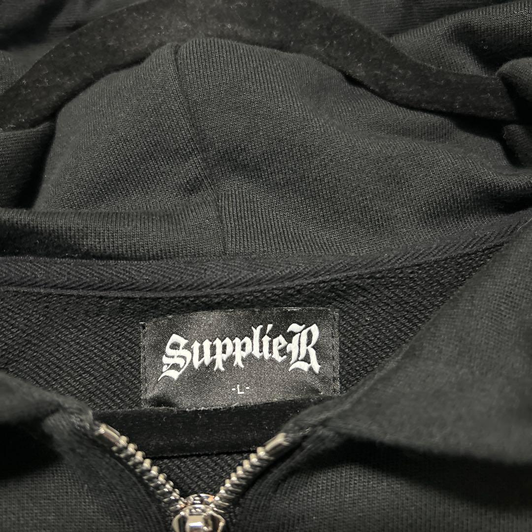 SUPPLIER サプライヤー ジップパーカー LサイズY2K ラインストーン