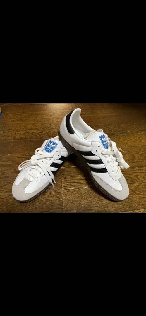 新品adidas SAMBA OG スニーカー ホワイト/ブラック 24.5㎝