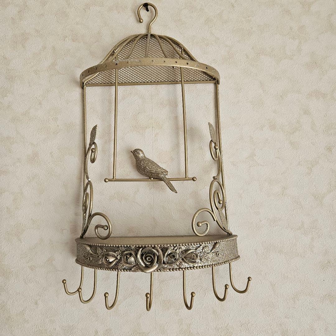 限定アンティーク品　鳥のデザイン壁掛け収納フック