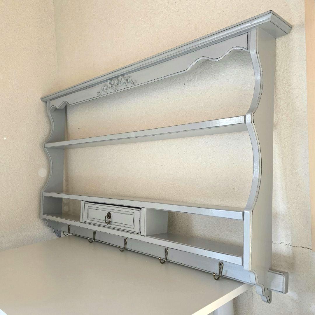 kotobukihime　フレンチシャビー壁掛けシェルフ　ワイド1050