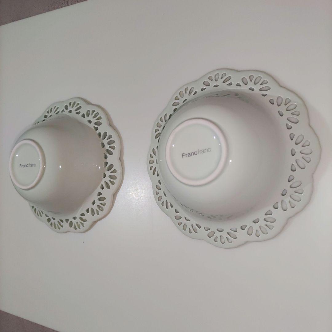 各2枚 食器10点セット パニエシリーズ レース ブレード Francfranc