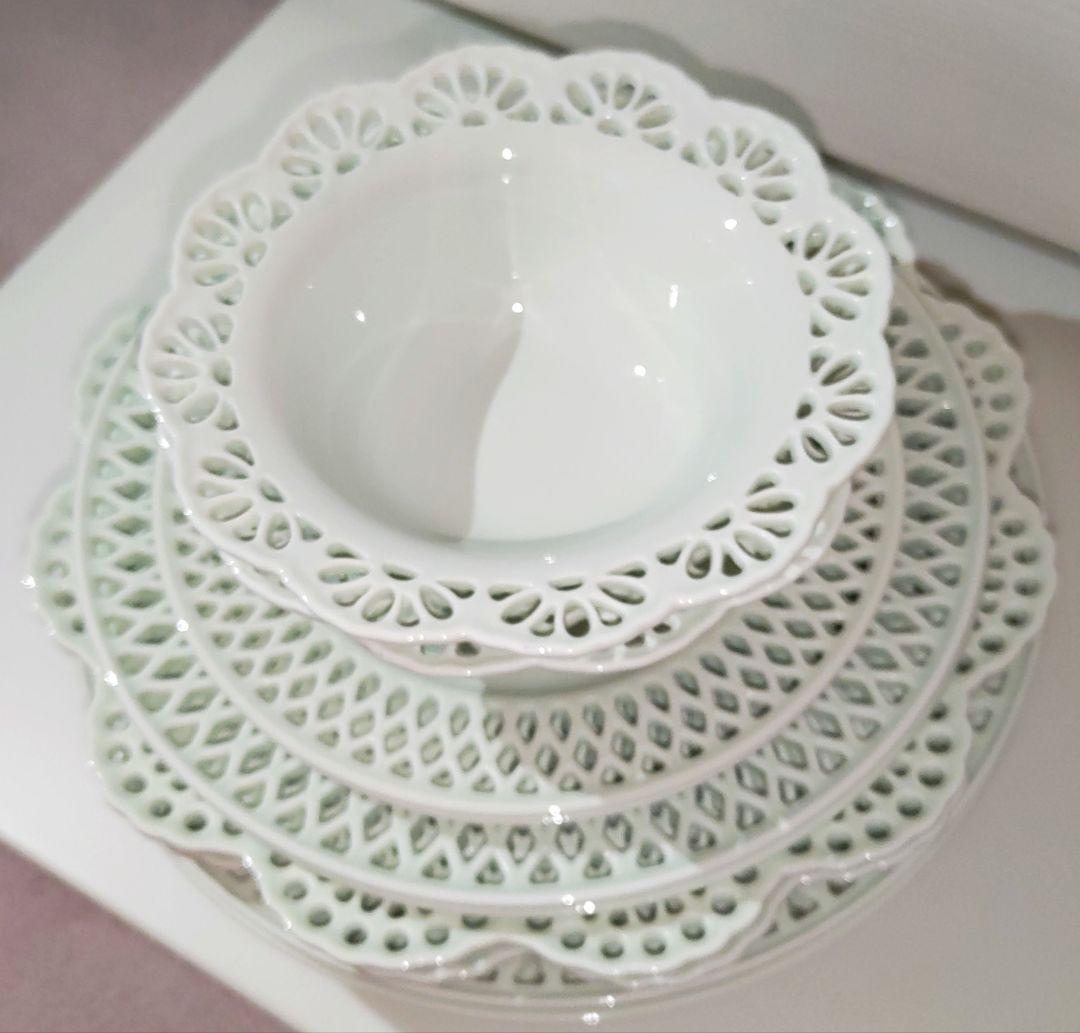 各2枚 食器10点セット パニエシリーズ レース ブレード Francfranc