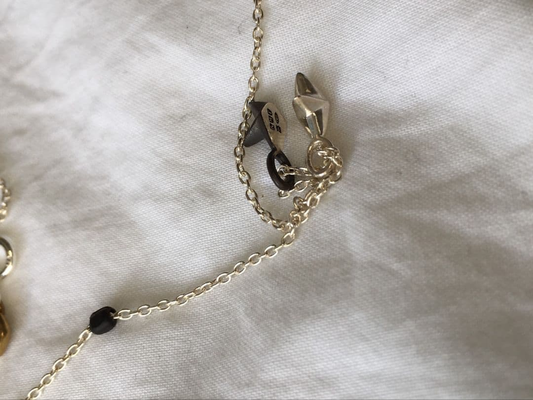 アンプジャパン　スターモチーフ　シルバー　ネックレス　SILVER　バイカラー