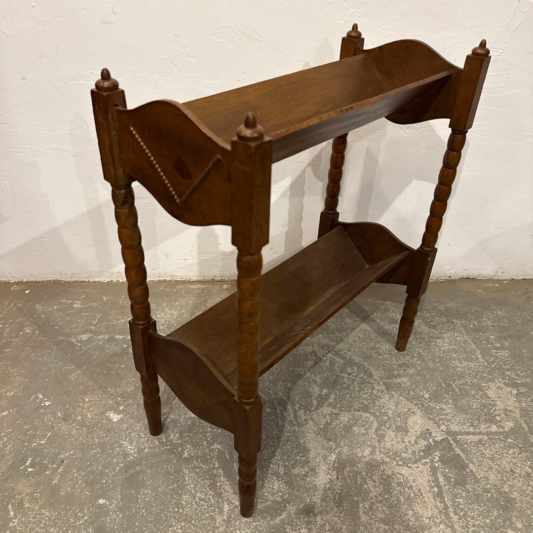 年末年始saleヴィンテージ　ブックスタンド　マガジンラック　飾り棚　2段