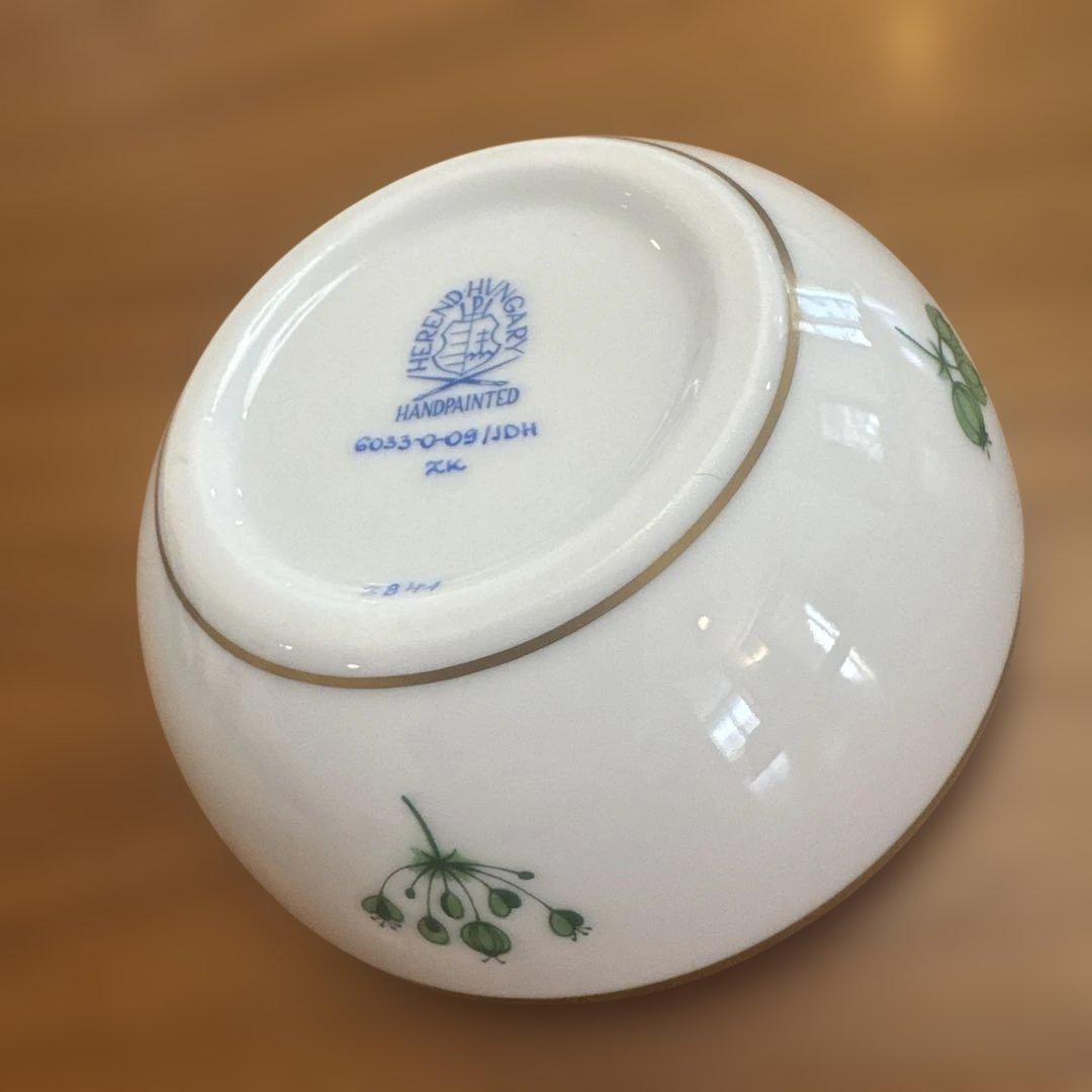 【新品未使用】ヘレンド　ウィーンの薔薇 ハーブガーデン ボンボニエール ブルー