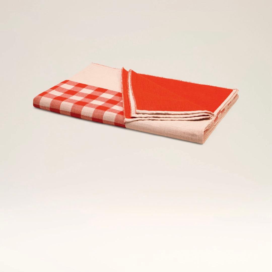 【新品】ami parisプレイド レッド コットン ビーチタオル