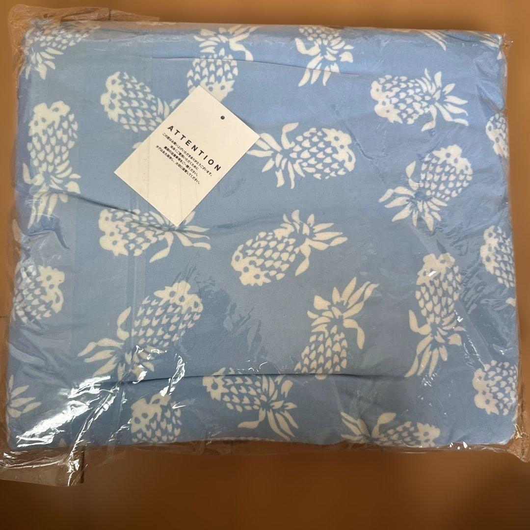 KYKULLO パイナップル柄 バスタオル 水色 新品