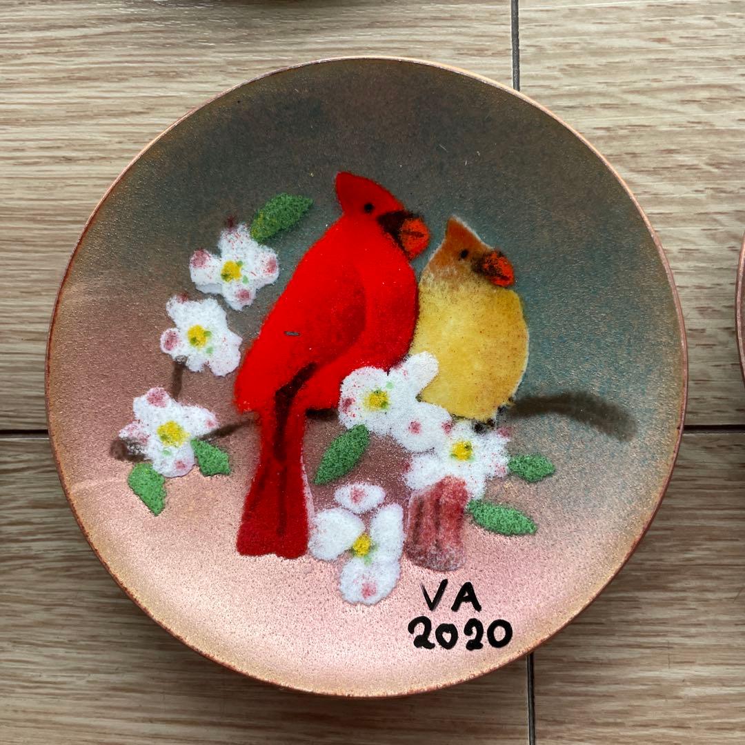 アメリカ製七宝焼のお皿