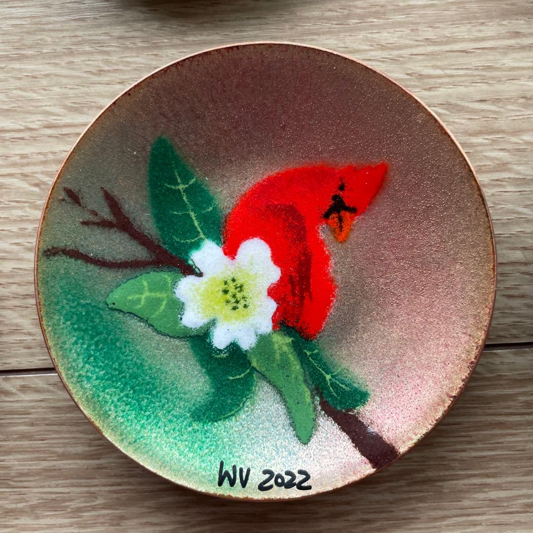 アメリカ製七宝焼のお皿