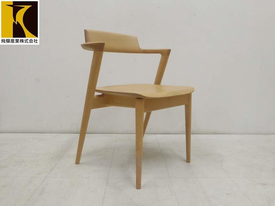 ■HIDA 飛騨産業■SEOTO セオト セミアームチェア ビーチ材-1