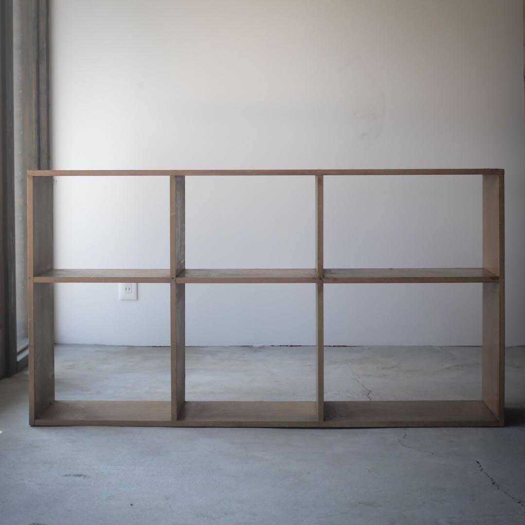 マス目棚　棚　収納　ラック　本棚　古家具　古道具　アンティーク　昭和レトロ