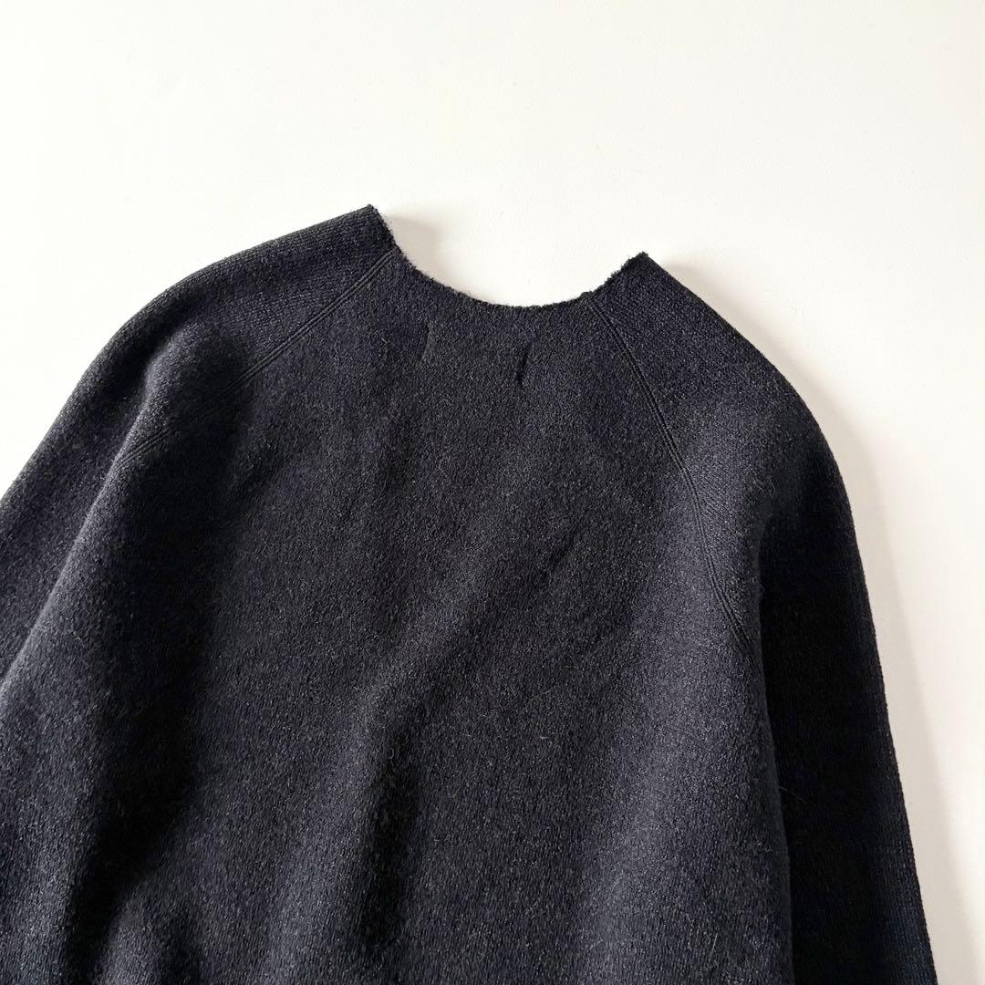 nume　ヌメ　ウール100%　ノーカラー　ニット　ロングコート　カーディガン