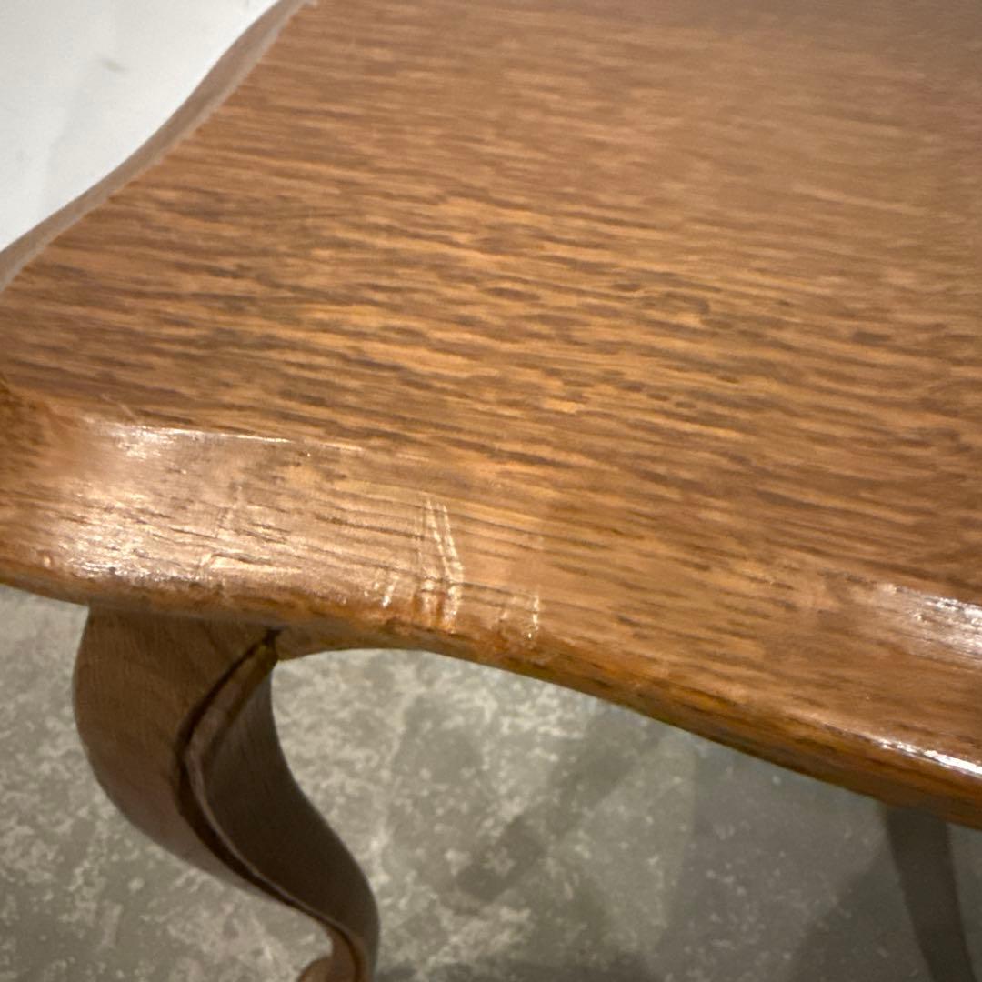 ヴィンテージ　木製サイドテーブル　猫脚　小