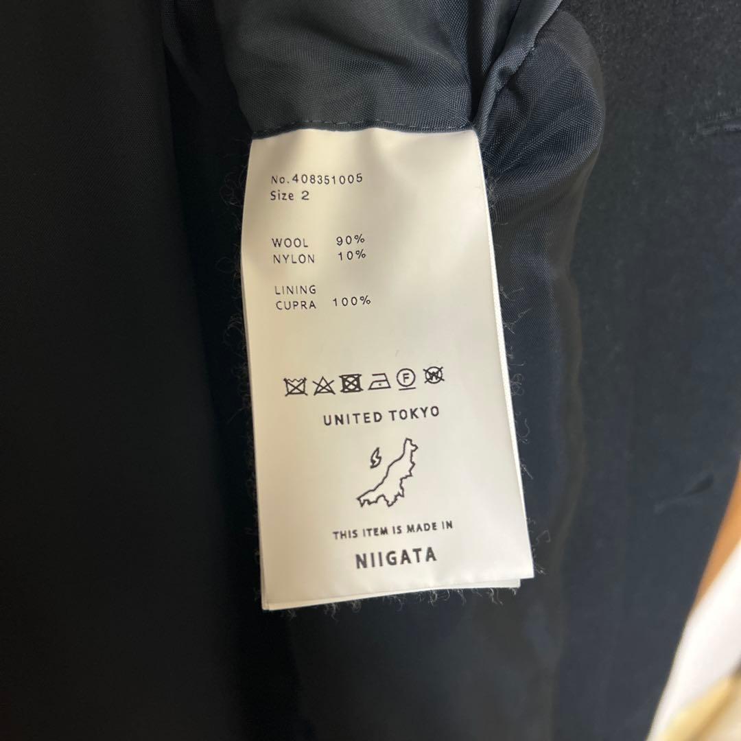 値下げ可　UNITED TOKYO ステンカラーコート 黒