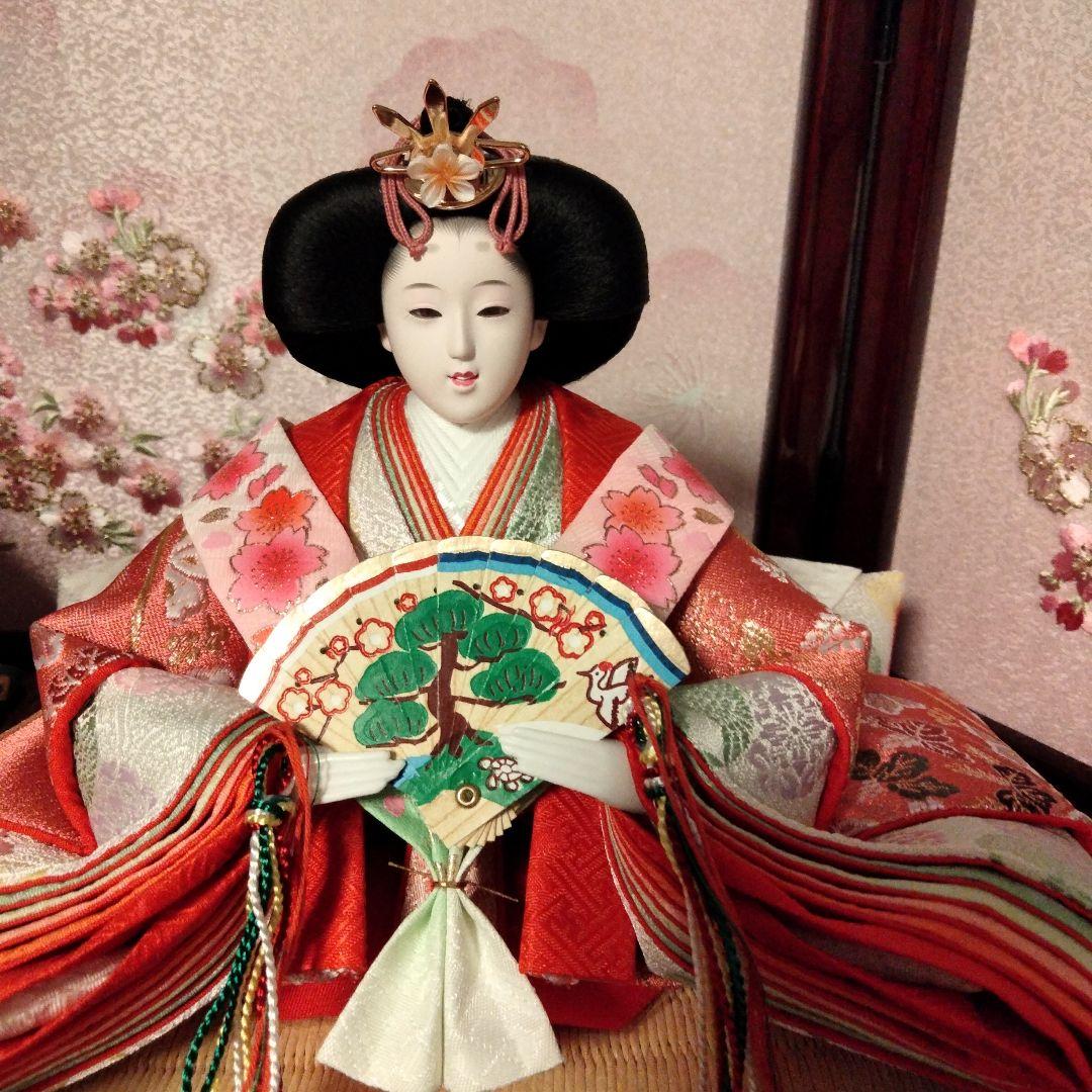 雛人形　桃小町　五人収納飾り　久月