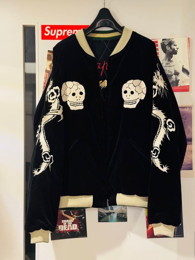 テーラー東洋　別珍　ドクロ柄