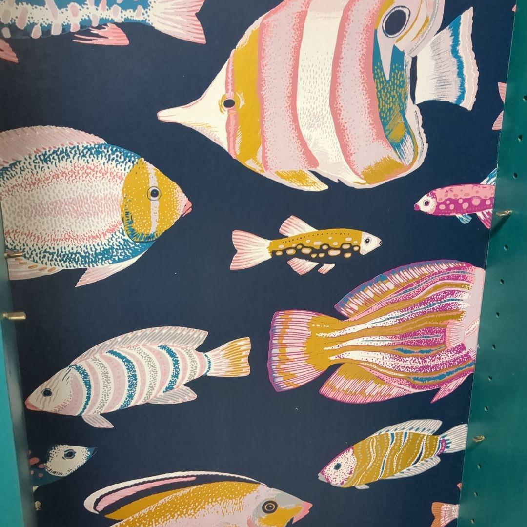 値下げしました☆素敵な魚のブックシェルフ（１９３０年）
