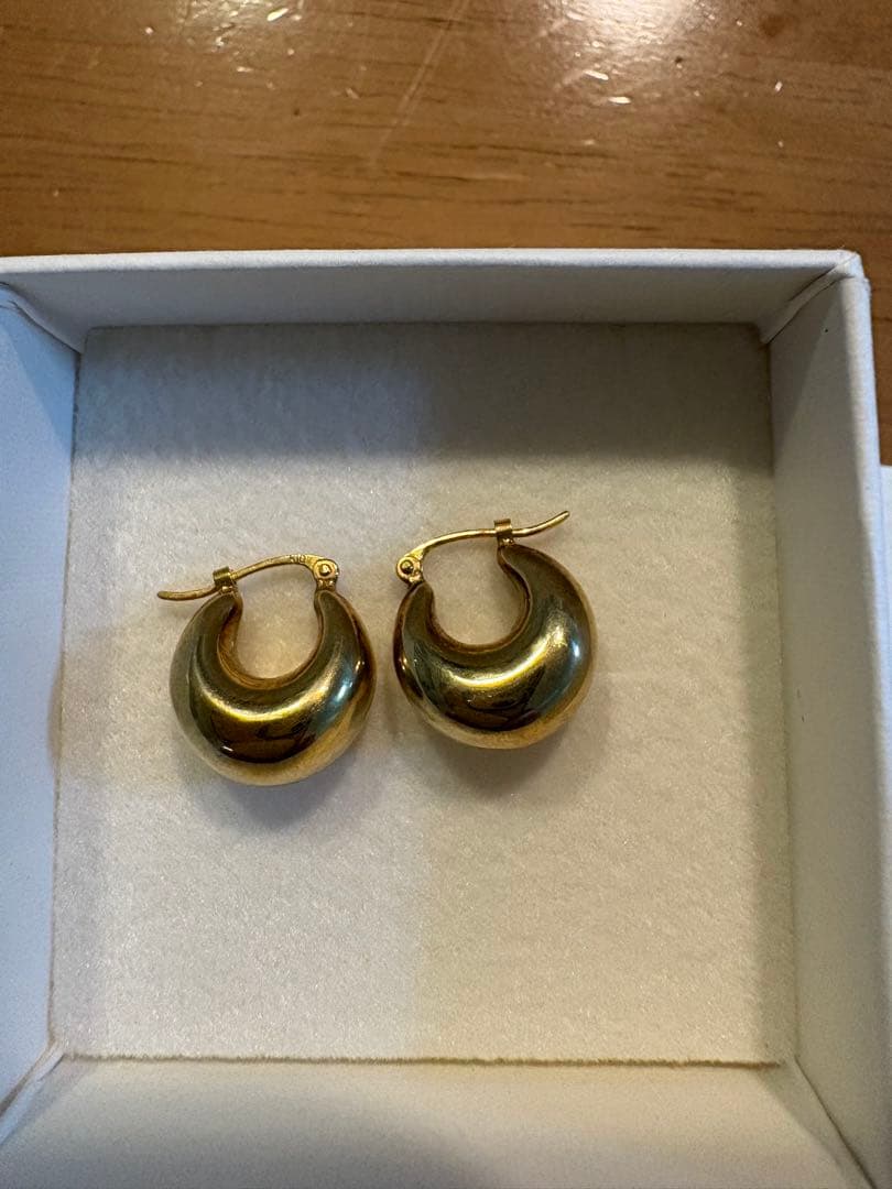 PREEK ゴールド フープピアス