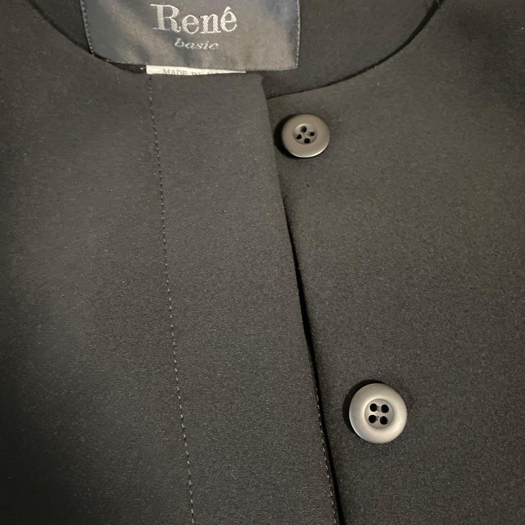 ルネ　ノーカラーコート　36