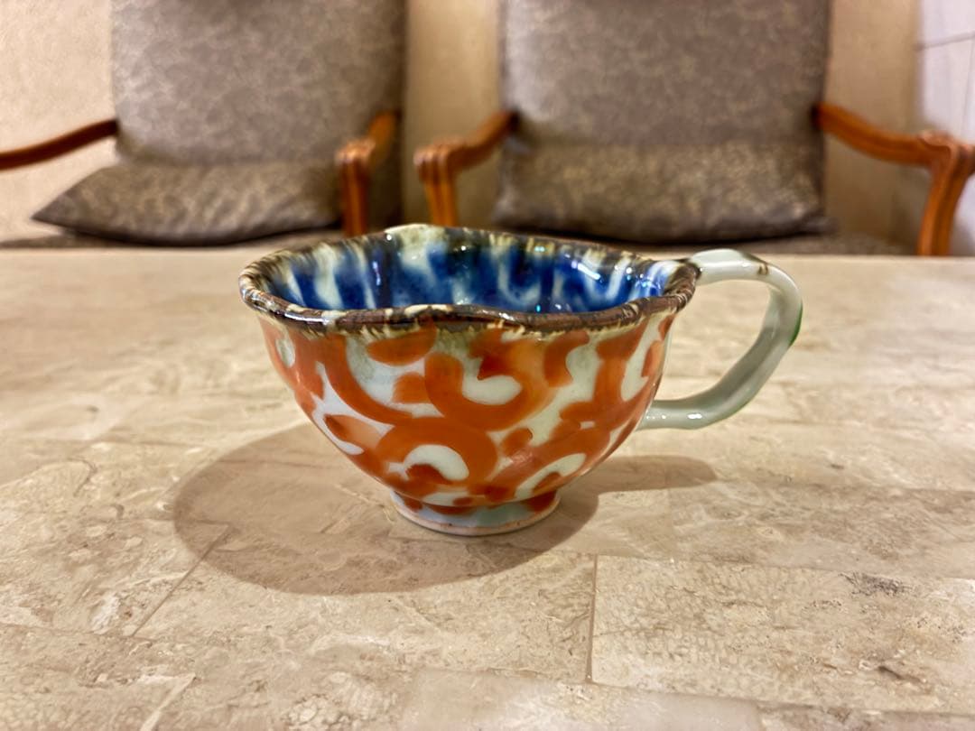 ナナ　斉山窯　マグカップ　両面描き