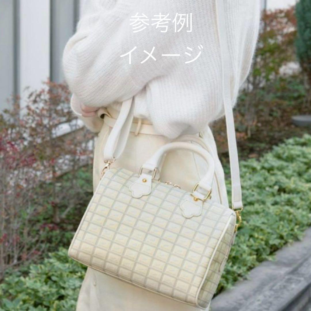 Q-pot. 白 ホワイトチョコレート・ミニボストンバッグ キューポット