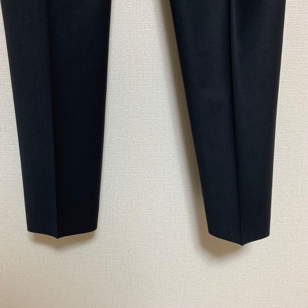 【美品】セオリー　現行　2 パンツスーツ　ブラック　ノーカラー　セットアップ