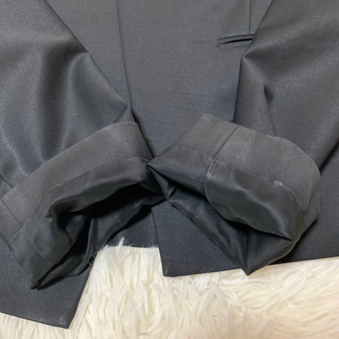 【美品】セオリー　現行　2 パンツスーツ　ブラック　ノーカラー　セットアップ