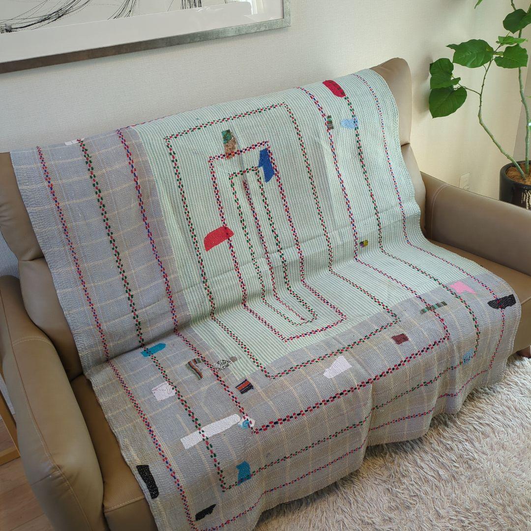 ビンテージカンタキルト ラリーキルト エスニックインテリア ソファカバー778