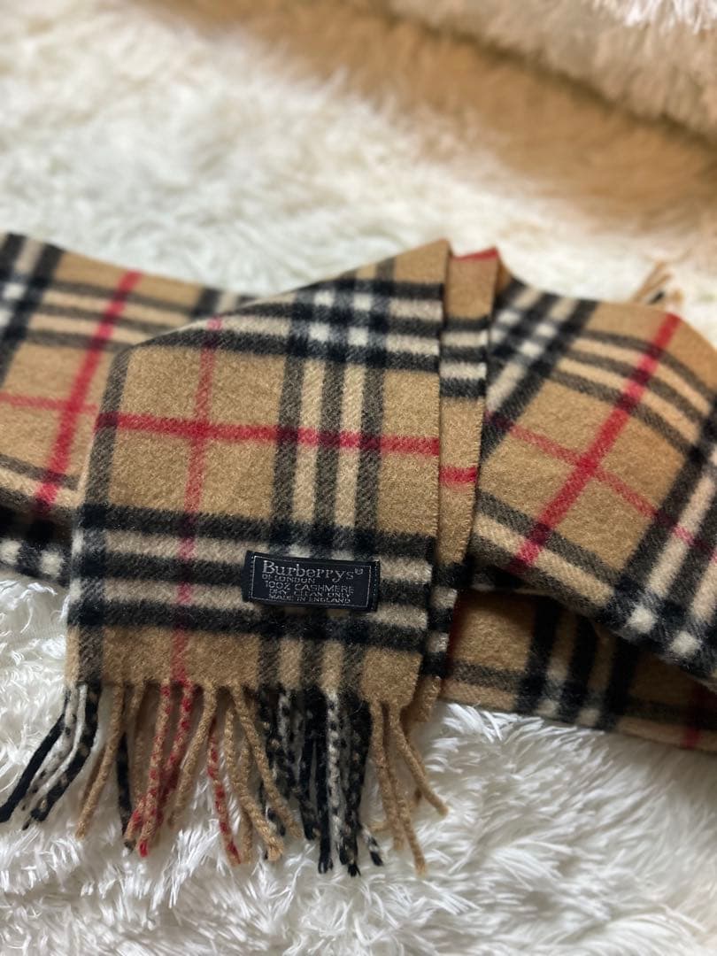 Burberrys カシミア100% マフラー（ノバチェック／ベージュ）