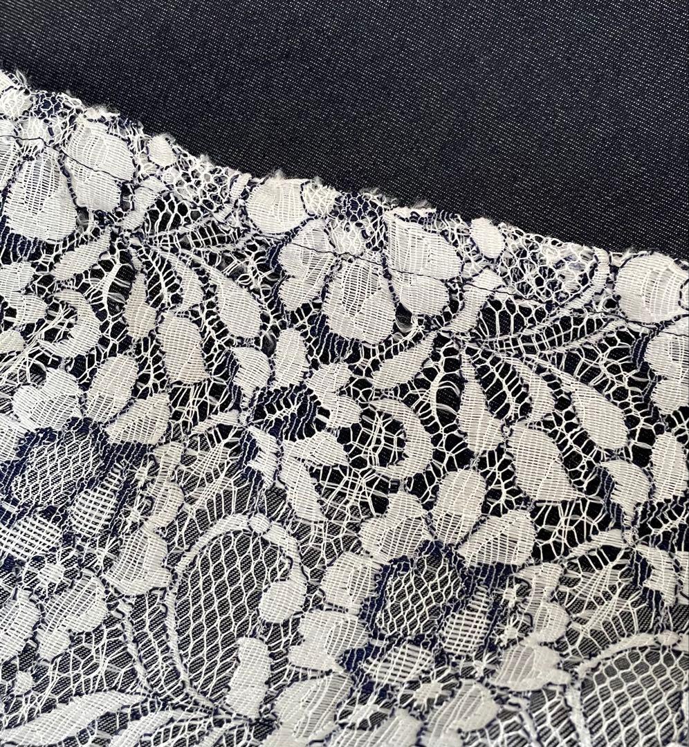 美品エイミーロウ　レース切り替えデニムワンピ　定価¥20000 サイズＦ