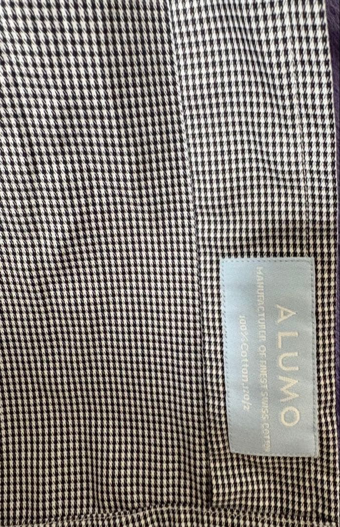 トップス SWISS COTTON STAND COLLAR CHECK SHIRTS