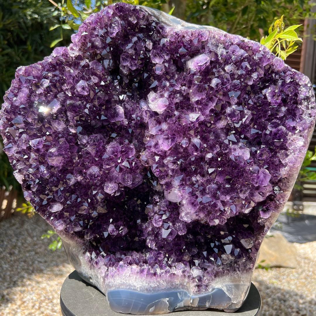 ☆極上超強開運☆絢爛華麗 超極大 美濃紫結晶☆ウルグアイ産 アメジストクラスター