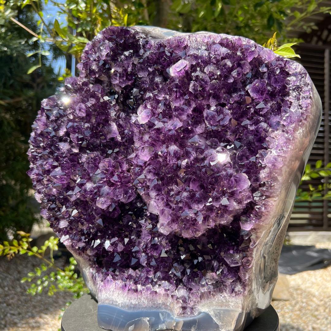 ☆極上超強開運☆絢爛華麗 超極大 美濃紫結晶☆ウルグアイ産 アメジストクラスター