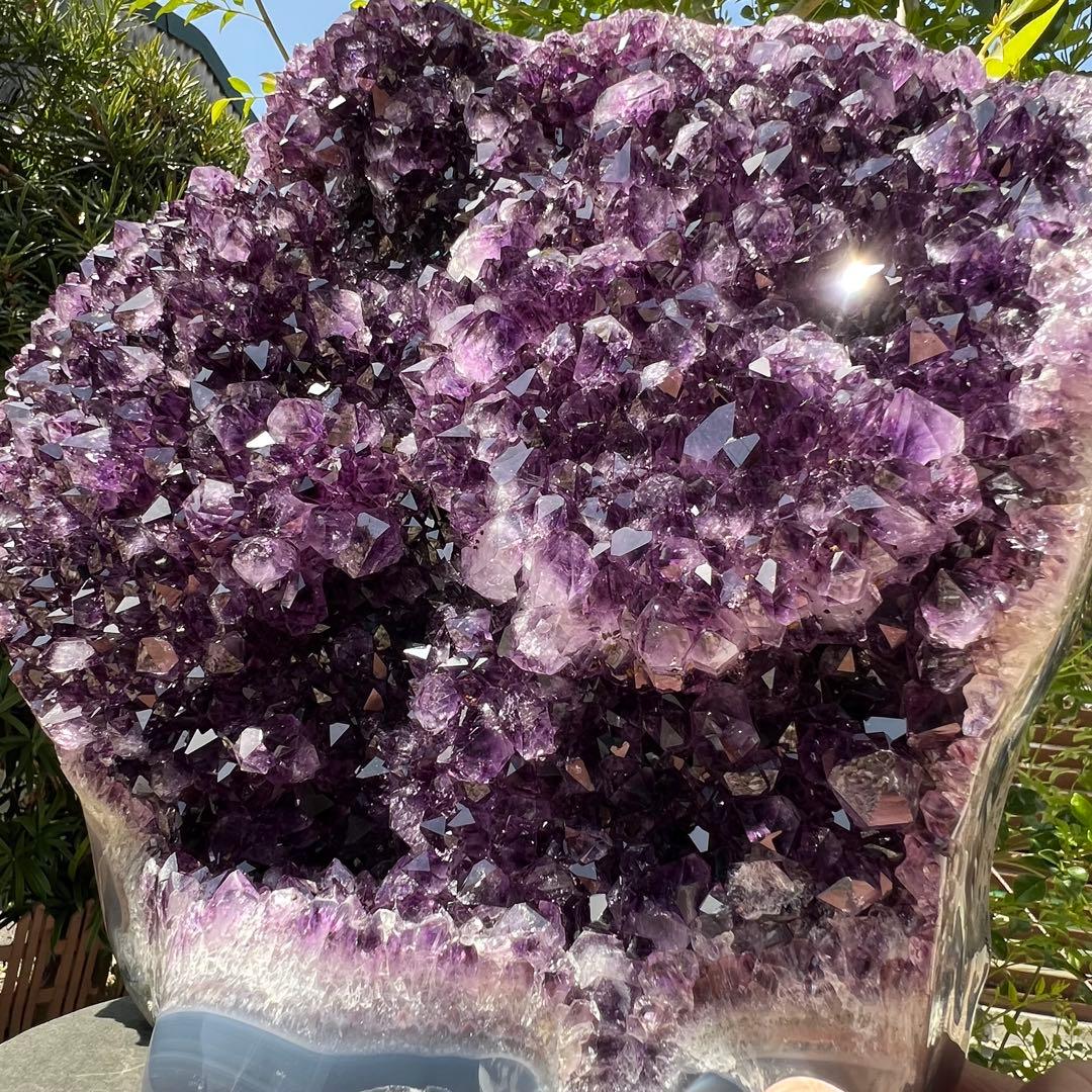 ☆極上超強開運☆絢爛華麗 超極大 美濃紫結晶☆ウルグアイ産 アメジストクラスター
