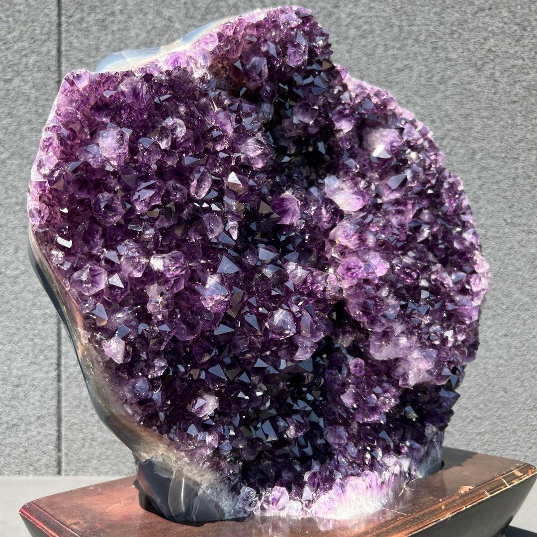 ☆極上超強開運☆絢爛華麗 超極大 美濃紫結晶☆ウルグアイ産 アメジストクラスター