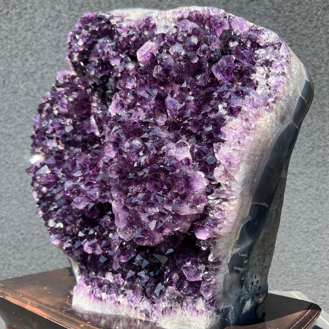 ☆極上超強開運☆絢爛華麗 超極大 美濃紫結晶☆ウルグアイ産 アメジストクラスター